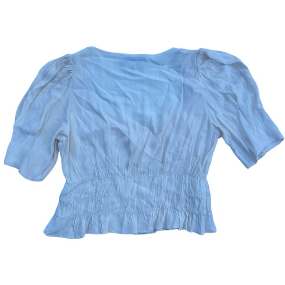 Sophie Rue, Cream Cropped Bustier Blouse, Size Medium - Picture 2 of 7